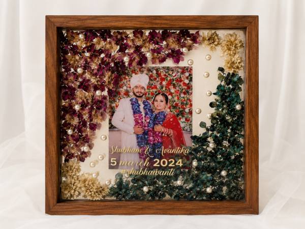 Wooden Frame Varmala Preservation